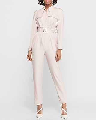belted utility jumpsuit