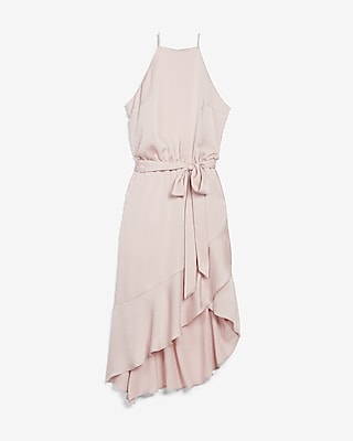 asymmetrical fit and flare dress