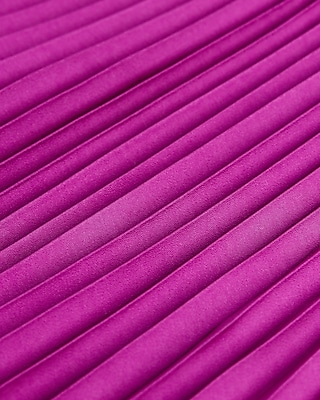 Pleated V-Neck Midi Dress