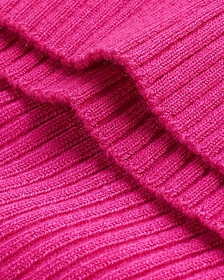 Ribbed Off The Shoulder Long Sleeve Mini Sweater Dress