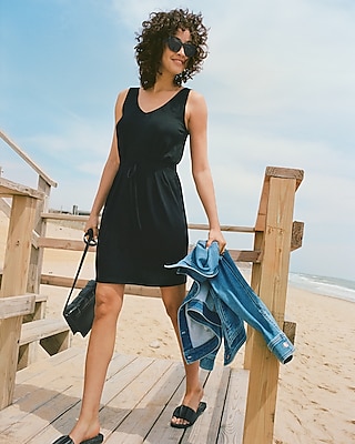 t shirt dress with drawstring waist