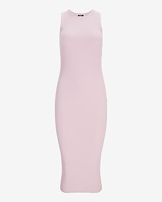 ❗️9/7まで❗️mame High Neck Dress Body Contour Ribbed High Neck Midi Dress | Express