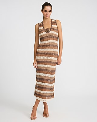 スカート Linen-blend Crochet Summer Dress Ines Crochet Linen Dress | Black Gingham - All Sales Final