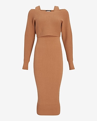 Two Piece Sweater Midi Dress Express