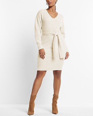 Belted Sweater Dress