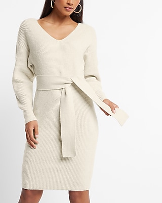 Belted Sweater Dress