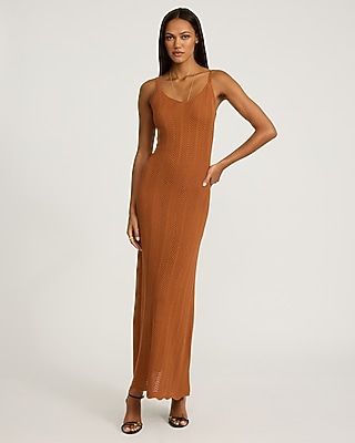 Floral Satin V-neck Maxi Downtown Cami Slip Dress | Express