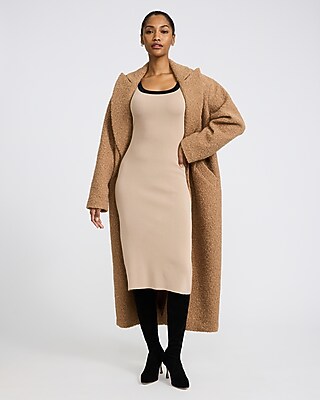 Tipped Scoop Neck Sleeveless Midi Sweater Dress