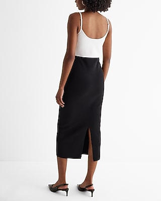 Body Contour Color Block V-Wire Sleeveless Midi Sweater Dress