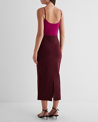 colorblock midi sweater dress Colorblock Midi Sweater Dress