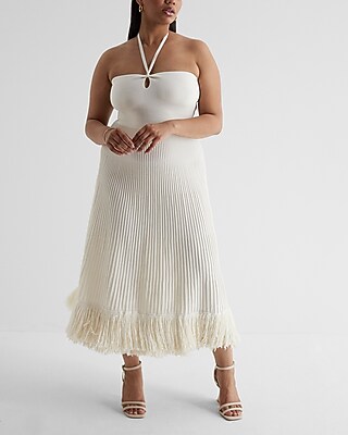 shoes for halter dress Jewel of Mine Halter Dress - White, Small | Hazel and Olive