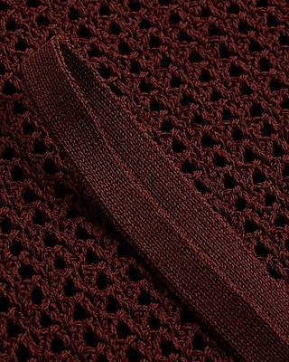 High Neck Open Back Sweater Dress Cover Up