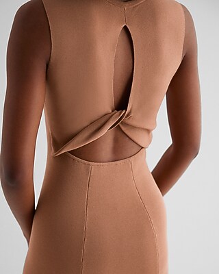 Reversible Twist Cutout Maxi Sweater Dress | Express