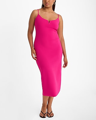Body Contour V-Wire Sleeveless Midi Dress