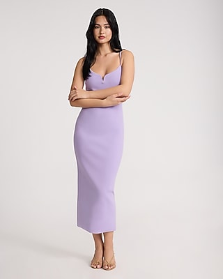 Body Contour V-Wire Sleeveless Midi Dress