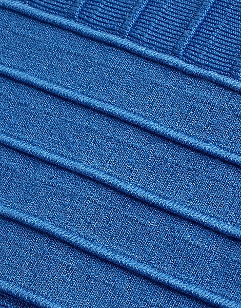 Ribbed Jersey Knit - Blue Stripe - END OF BOLT 172cm – Sew Me Sunshine