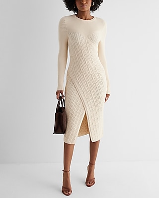 Women's Ribbed Midi Sweater Dress, Women's Clearance