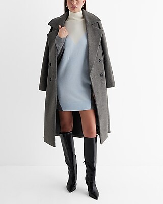 Color Block Turtleneck Mini Sweater Dress