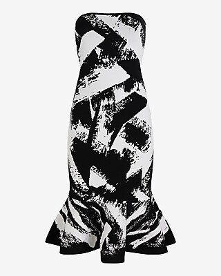 EX - OTS FNF SWEATER MIDI BRUSH STROKE 9419112:PRINT-BLACK:M