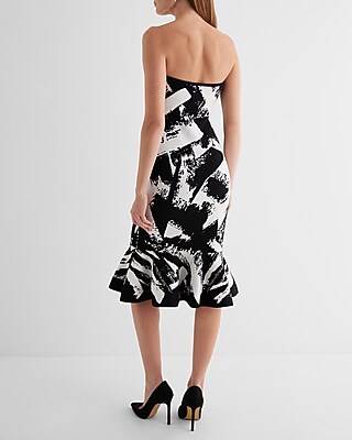 EX - OTS FNF SWEATER MIDI BRUSH STROKE 9419112:PRINT-BLACK:M