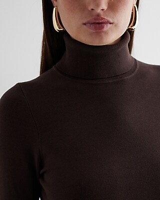 Turtleneck Long Sleeve Midi Sweater Dress | Express