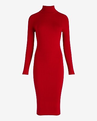 red turtleneck long sleeve dress Women's Stretch Lace Turtleneck Maxi Dress by Naked Wardrobe, Ruby Red / M