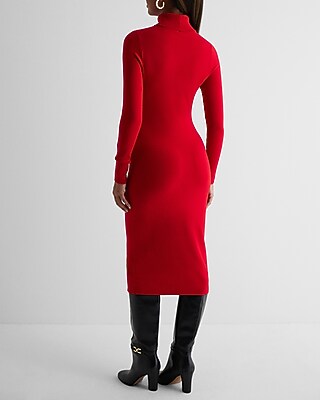 red long sleeve turtleneck dress Thats So Fetch | Emily Long Sleeve Turtle Neck Dress | Burgundy