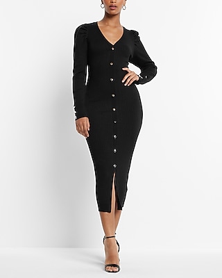 Long sleeve dress button hot sale down