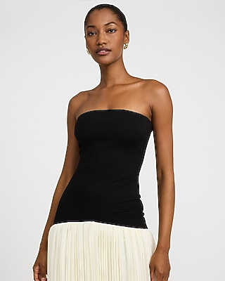 Color Block Strapless Mixed Media Maxi Dress