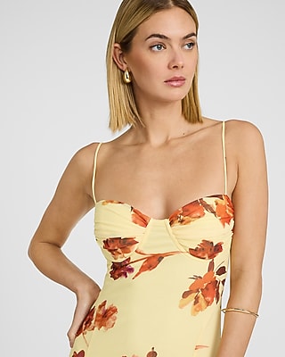 Floral Mesh Sweetheart Maxi Dress - image 2