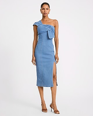 express blue dresses Printed V-neck Pleated Cross Back Maxi Dress