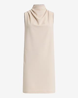 Mock Cowl Neck Sleeveless Mini Dress - image 4