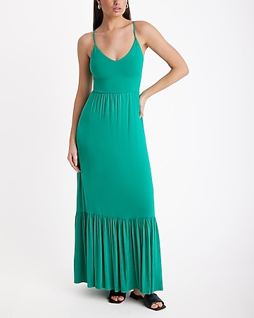 Women's Green Maxi Dresses - Long Dresses - Express