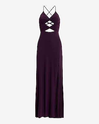 V-Neck Sleeveless Cutout Strappy Maxi Dress