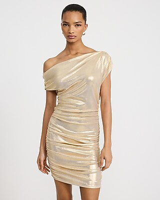 asymmetric ruched mini dress Kendall Jenner Black Long Train 2022 Vanity Fair Oscar Party Dress main image 0
