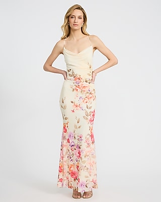 slim fit dress slacks Gold Night Spark Drape Dress