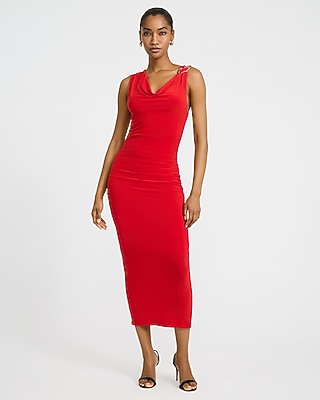 ruched bodycon dress midi Grey Halter Mini Dress main image 1