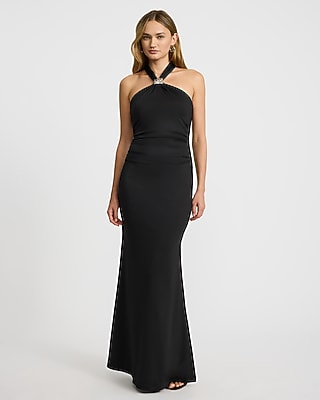 satin dress blue Honey Couture SOPHIE Navy Blue Satin Beaded Bustier Formal Dress