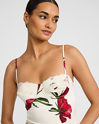 Floral Lace Bustier Maxi Dress - image 2