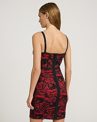 Lace Scoop Neck Sleeveless Corset Mini Dress - image 3