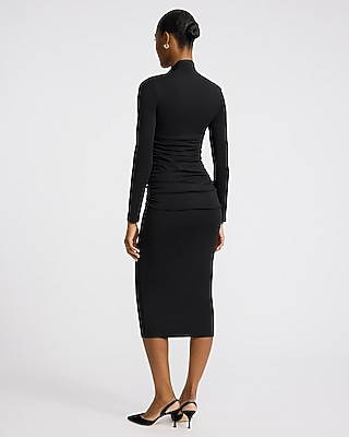 Body Contour High Compression Square Neck Ruched Midi Dress