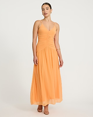 knee length dresses for ladies Wendy Orange Maxi Dress - US 12 main image 0