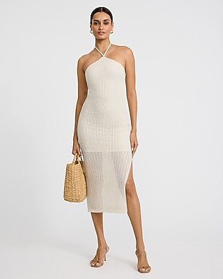 brown halter maxi dress Julia Halter Knit Dress – Gaâla main image 0