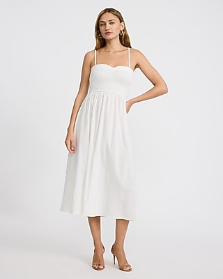 Women's White Fit & Flare Dresses - Skater Dresses - Express