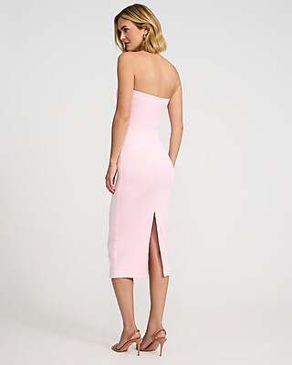 Jersey Knit Strapless Midi Tube Dress - thumbnail 9