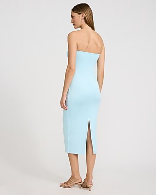 Jersey Knit Strapless Midi Tube Dress - thumbnail 6
