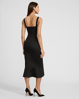 Ruffle Square Neck Sleeveless Midi Dress - image 3
