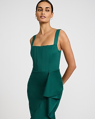 Ruffle Square Neck Sleeveless Midi Dress - image 2