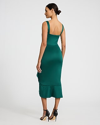 Ruffle Square Neck Sleeveless Midi Dress - image 3