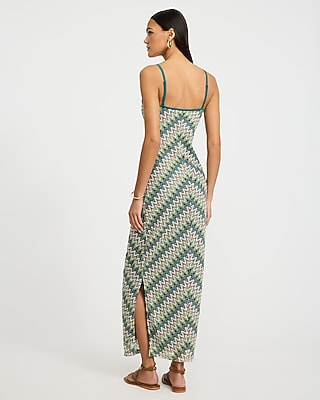 green and white chevron maxi dress Baltic Born Womens Martina Maxi Dress | Green + White